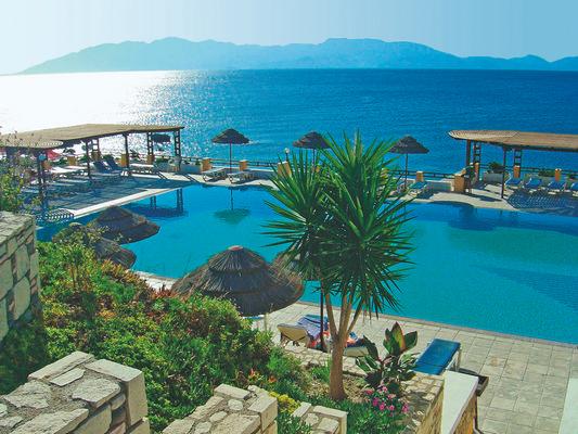 Pláž a hotel Dimitra, dovolenka Kos