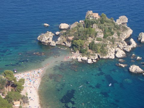 Dovolenka Sicília, výhľad na Isola Bella